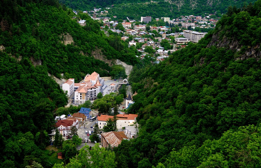 Amazing landscape Georgia, a tourist table for Georgia